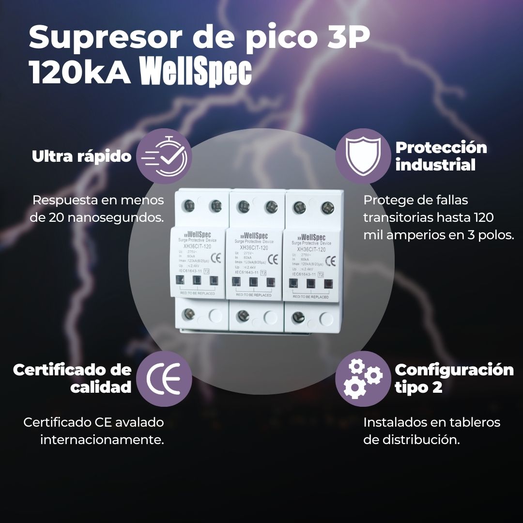 Supresor de pico 3P-120kA WellSpec - Image 2