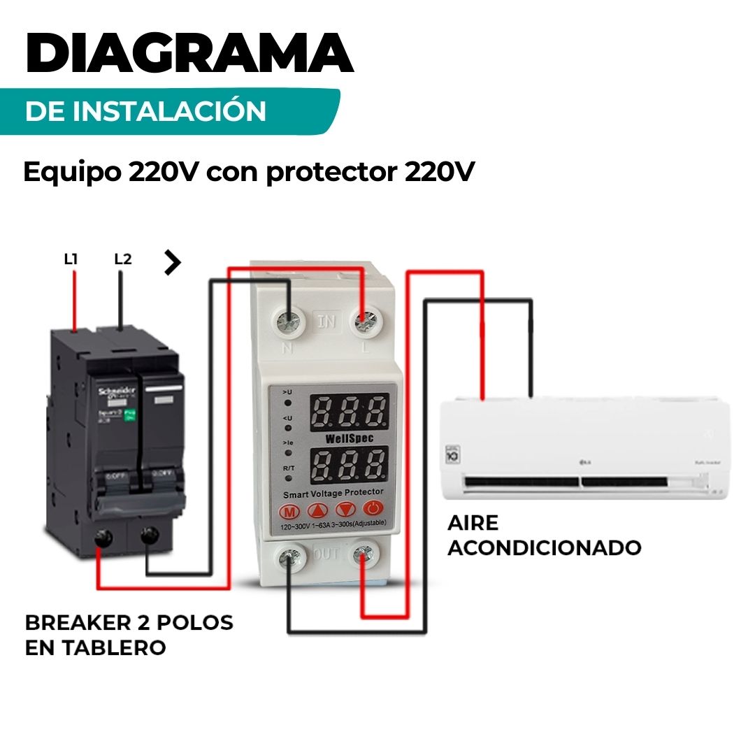 Protector de voltaje 220V-63A WellSpec - Image 6